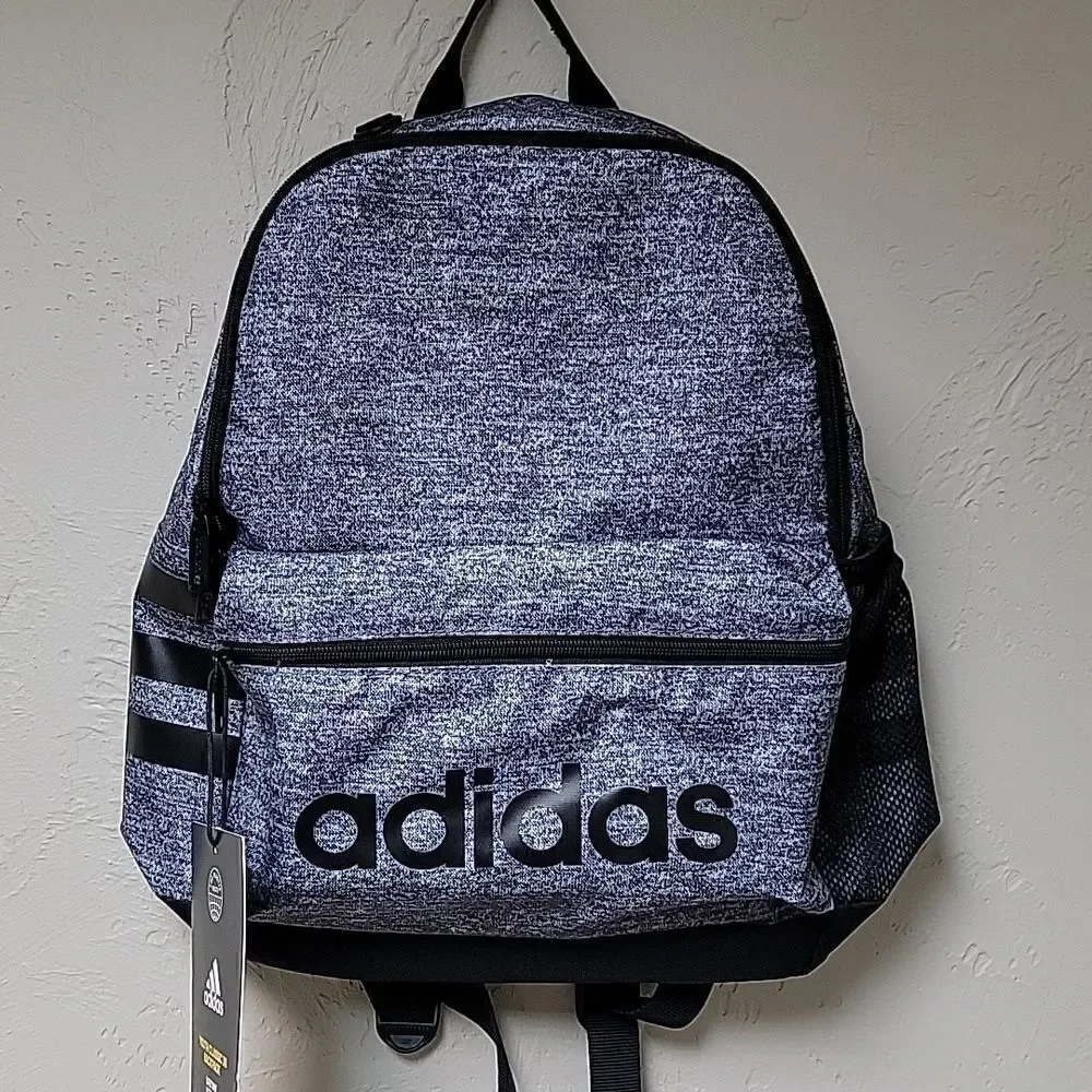 ADIDAS CHARCOAL AND BLACK BACKPACK - NEW